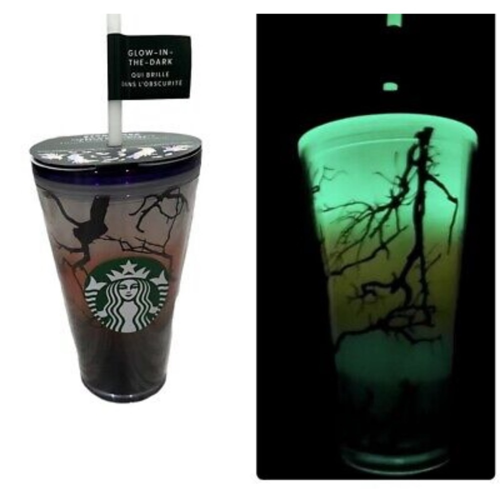 NWT Starbucks Ravens Perch 2022 Glow in the Dark Cold Tumbler, grande.